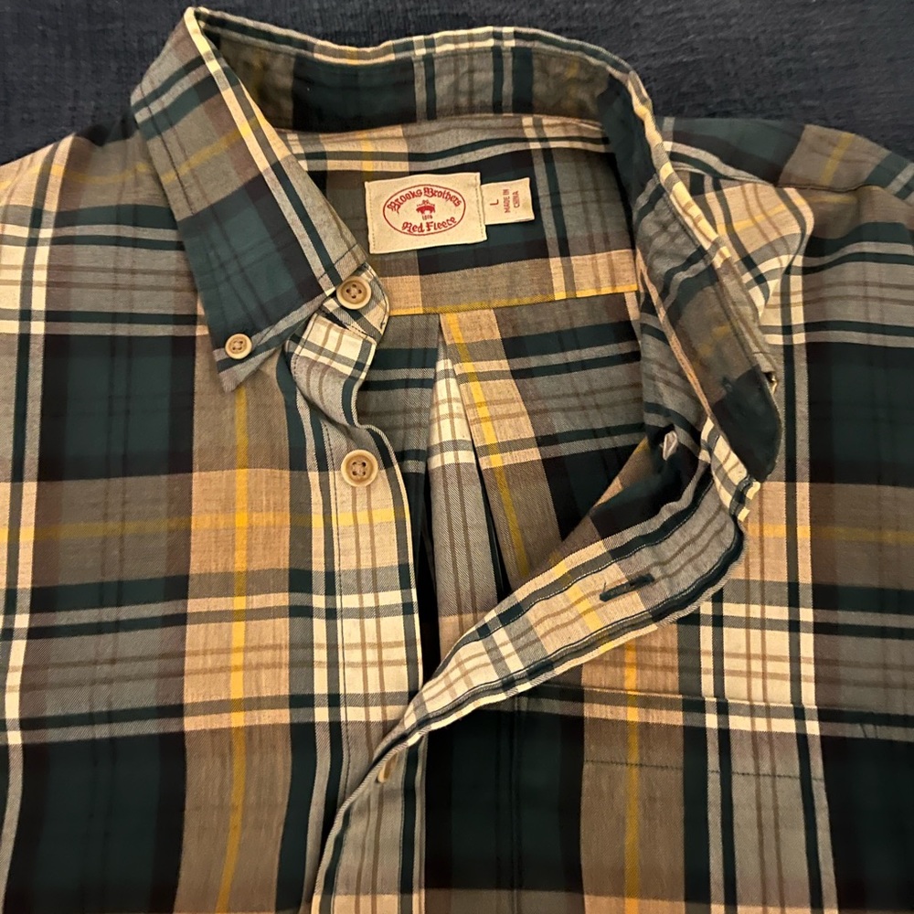 Brooks Brothers Plaid long Sleeve Button Shirt